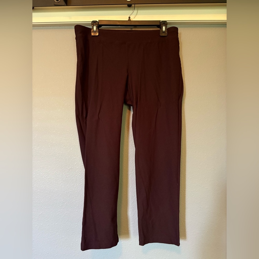 Eileen Fisher Women's Cropped Pants - Dark Burgundy